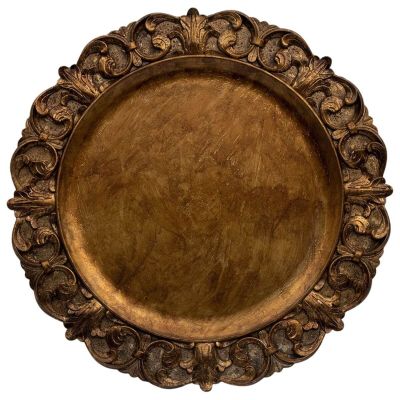 Image of Isabella Gold Wood Charger 14"